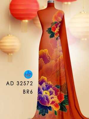 Vải Áo Dài Hoa In 3D AD 32572 19